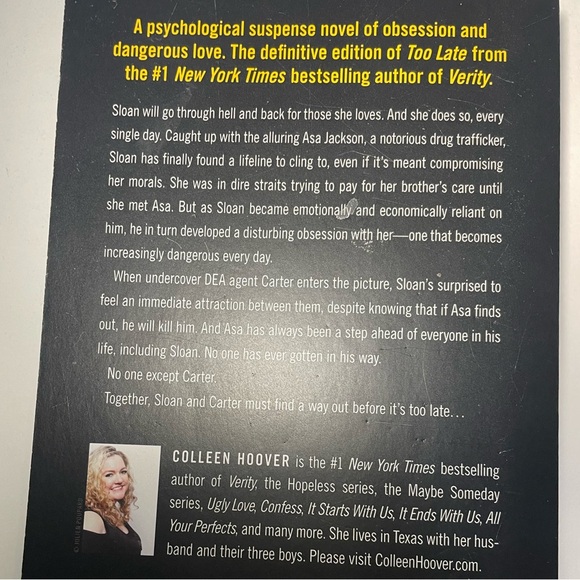 Too Late by Colleen Hoover - Picture 2 of 2